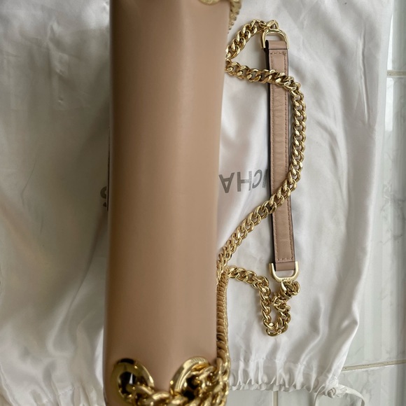 Michael Kors Sloan Editor Medium Chain Shoulder Bag in Oyster (Light Pink Beige) - Picture 5 of 13